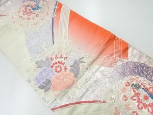 リサイクル 孔雀に華紋模様暈し袋帯